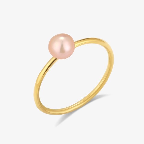 Lina Simple Band Fresh Water Pearl Ring - Picture 5 of 10